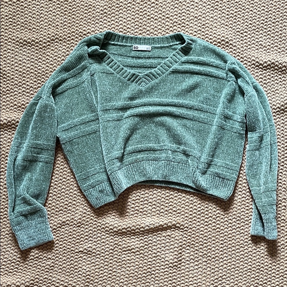 SO Women's V-Neck Sweater in Teal